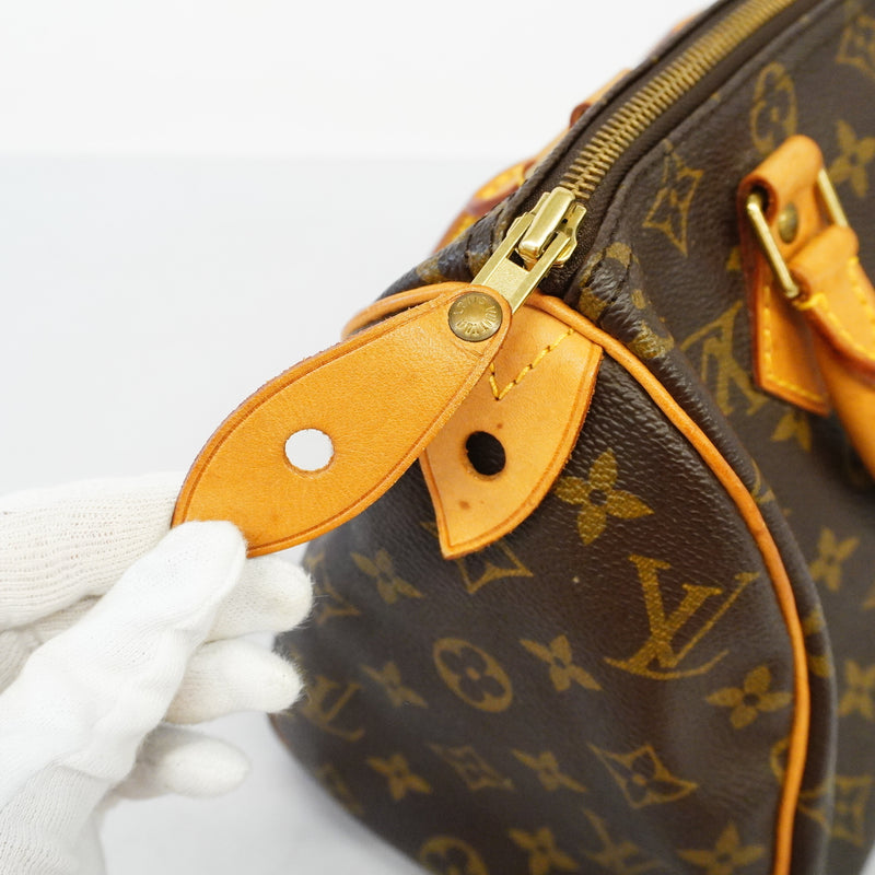 Auth Louis Vuitton Monogram Speedy 25 M41528 Womens Handbag