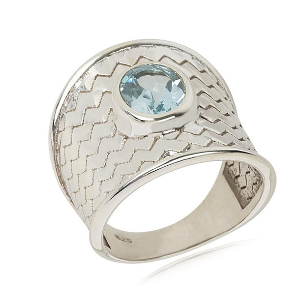 925 sterling silver with natural Sky Blue Topaz Oval solitaire Ring for women
