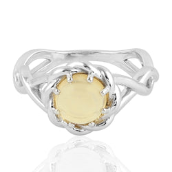 1.95 Natural Citrine Cocktail Ring 925 Sterling Silver Jewelry