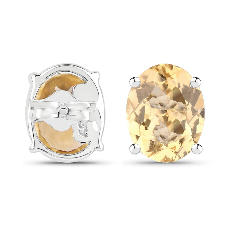 5.00 Carat Genuine Citrine .925 Sterling Silver Earrings