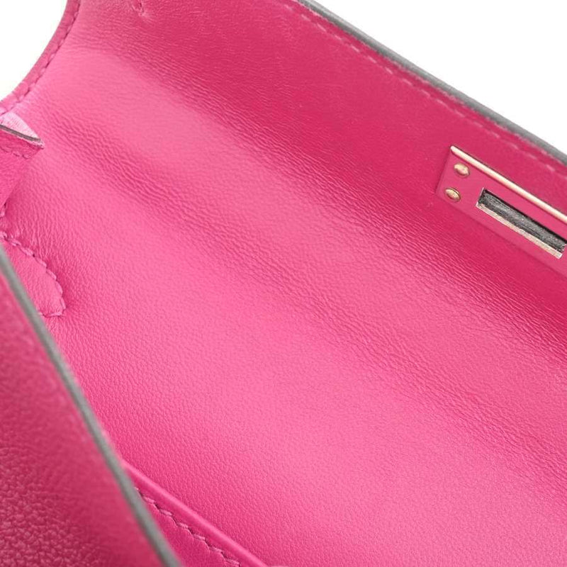 Hermes Kelly Womens Chevre Leather Shoulder Bag Purple