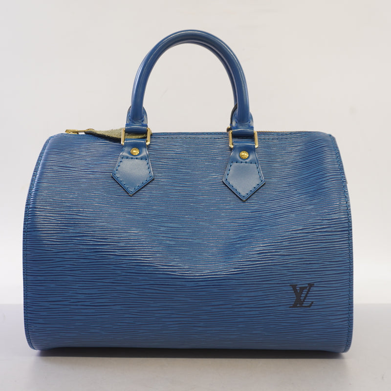 Auth Louis Vuitton Handbag Epi Speedy 25 M43015 Toledo Blue