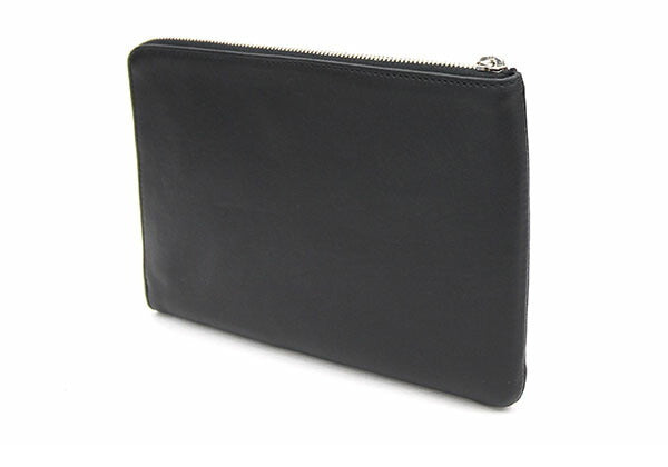 Longchamp Clutch Bag Le Preage Cuir LGP L4848 755 Black Leather Second Womens Mens