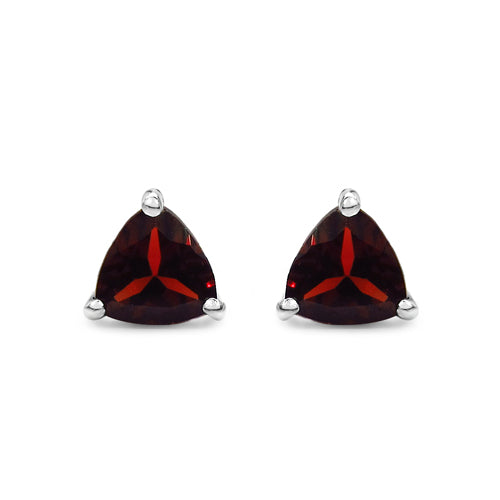 1.60 Carat Genuine Garnet .925 Sterling Silver Earrings