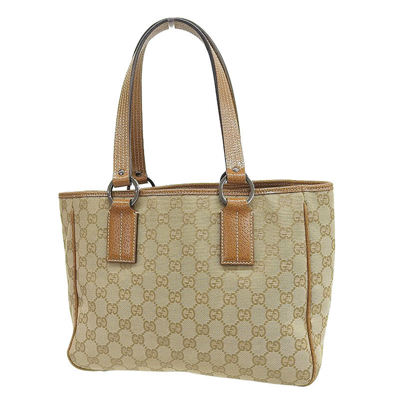 Gucci GG Canvas 113019 Womens GG Canvas HandbagTote Bag Light Brown