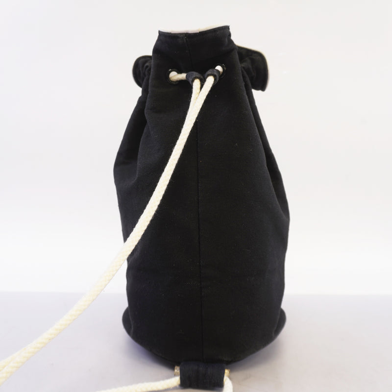 Auth Chanel Shoulder Bag Novelty Canvas Black