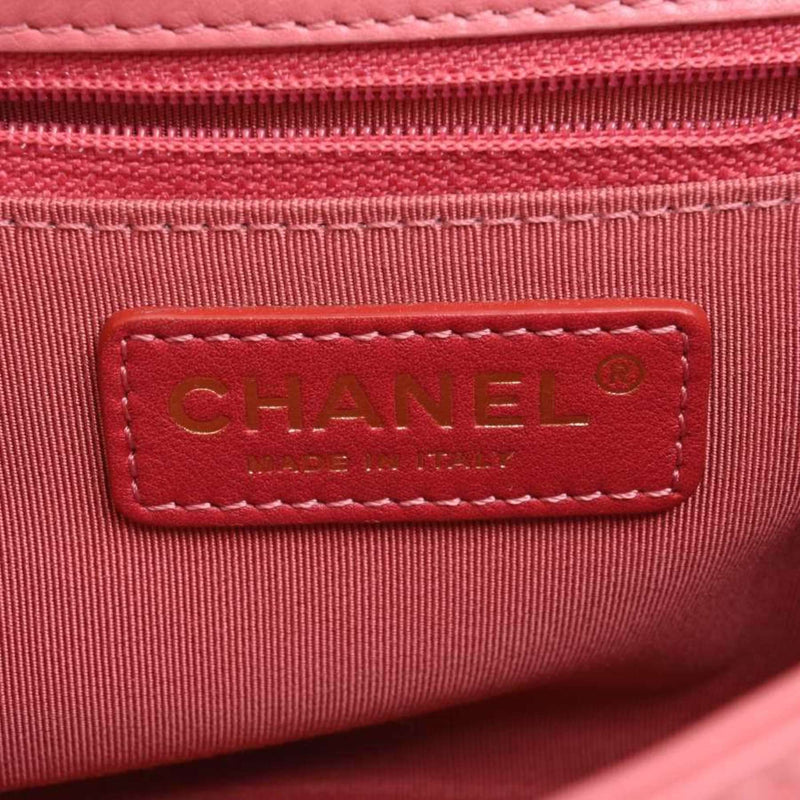 Chanel Womens Leather Shoulder Bag Pink