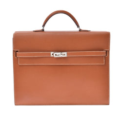 HERMES Hermes Kelly Depeche 34 Cognac  J engraved (around 2006) Mens Epson bag