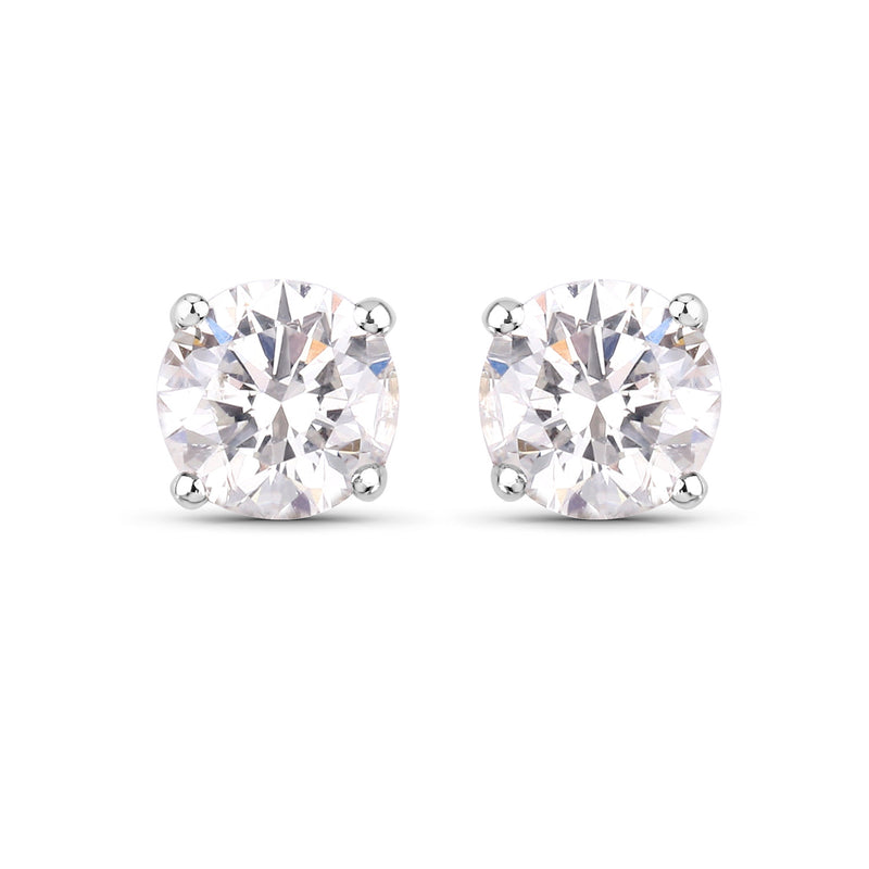 0.54 Carat Genuine White Diamond 14K White Gold Earrings