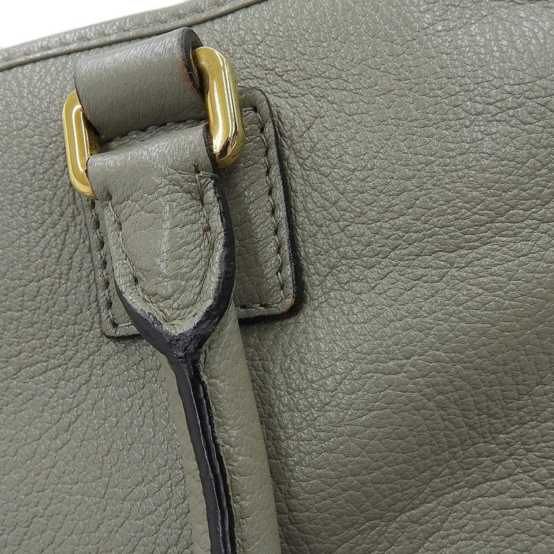 Loewe Amazona Amazona 36 Womens Leather HandbagShoulder Bag Gray
