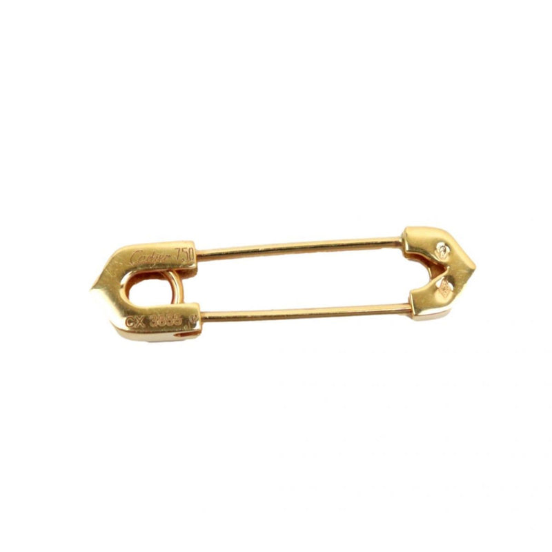 Cartier Entre Lasse Brooch 750 K18YG Yellow Gold Pin Jewelery