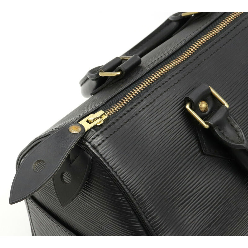 LOUIS VUITTON Epi Speedy 25 Handbag Leather Noir Black M43012