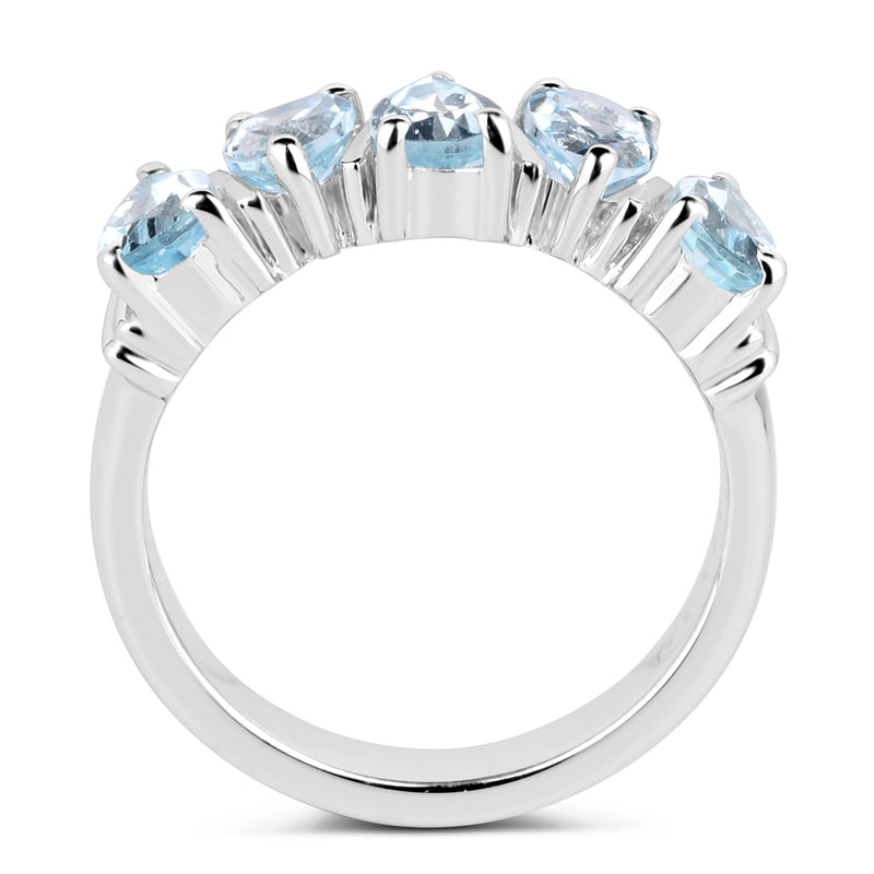 2.65 Carat Genuine Blue Topaz .925 Sterling Silver Ring