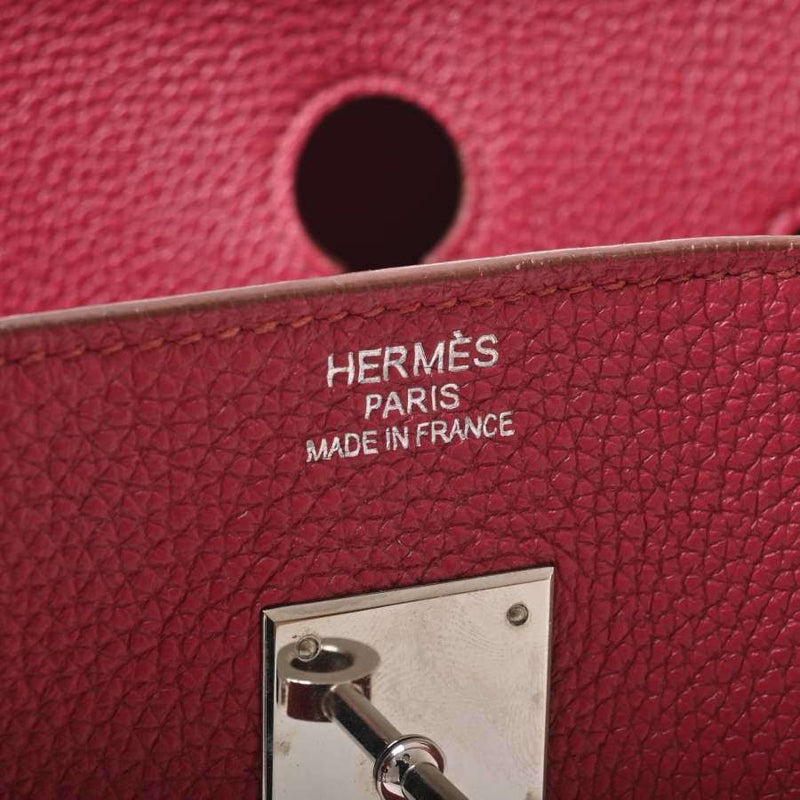 Hermes Togo Birkin 40 Handbag Ruby Red