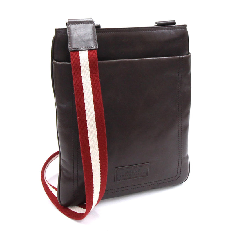 Bally Barry Shoulder Bag Dark Brown Leather Men