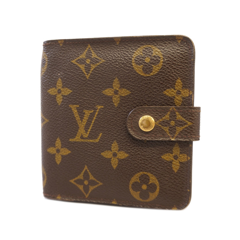 Auth Louis Vuitton Monogram Compact Zip M61667 MenWomenUnisex Wallet