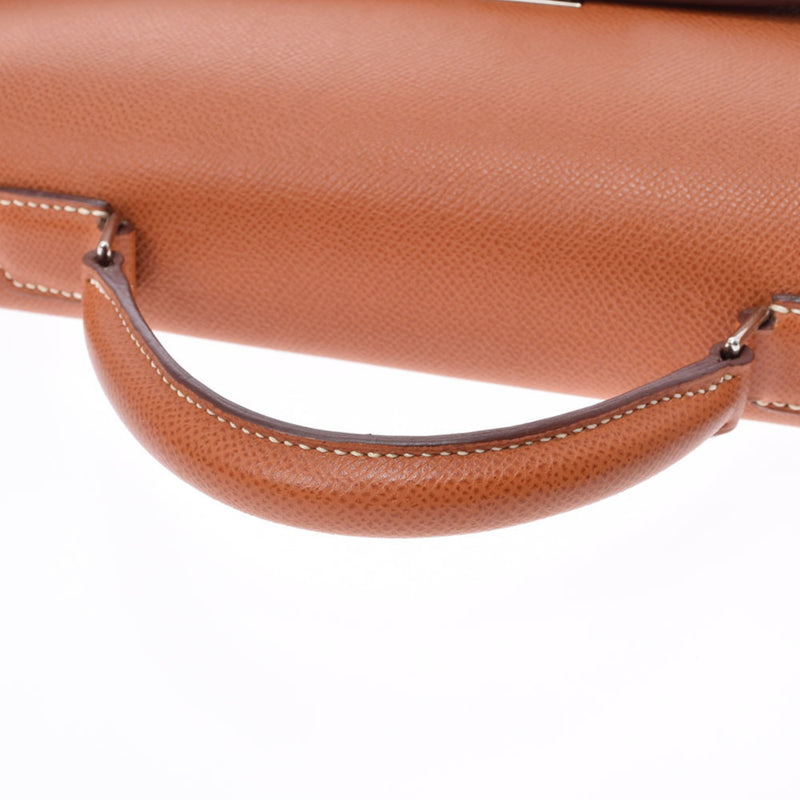 HERMES Hermes Kelly Depeche 34 Cognac  J engraved (around 2006) Mens Epson bag
