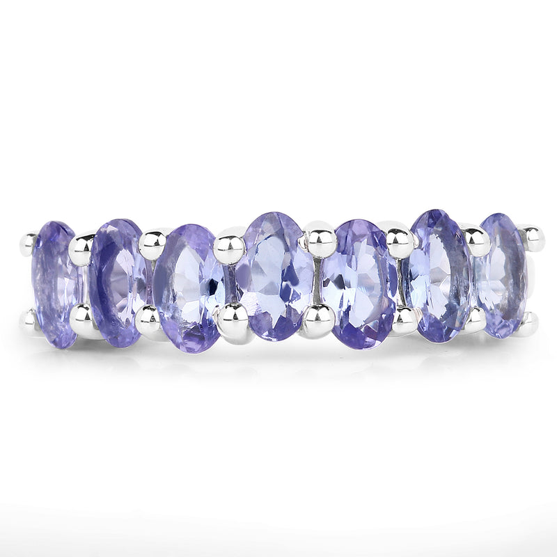 1.75 Carat Genuine Tanzanite .925 Sterling Silver Ring