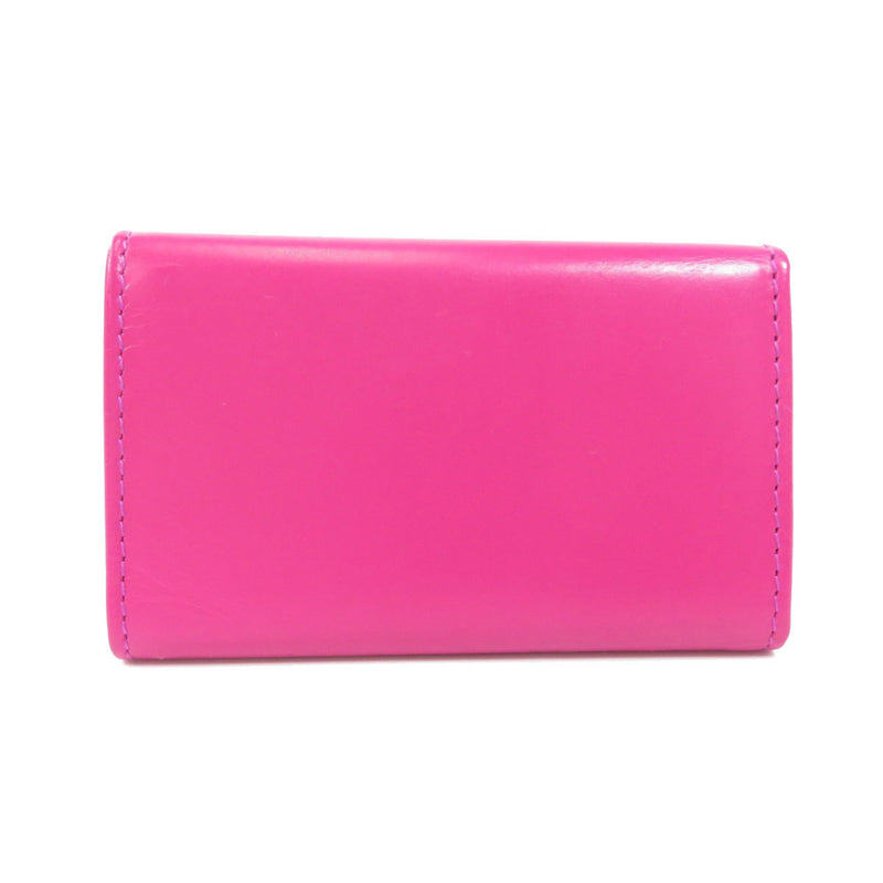 Gucci 75707 logo embossed key case leather ladies