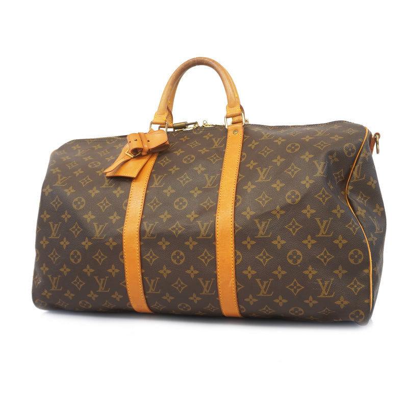 Auth Louis Vuitton Monogram Keepol Bandolier 50 M41416 Unisex Boston BagHandbag