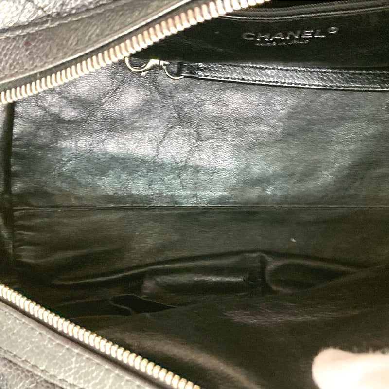 CHANEL Matrasse Handbag Black Caviar Skin