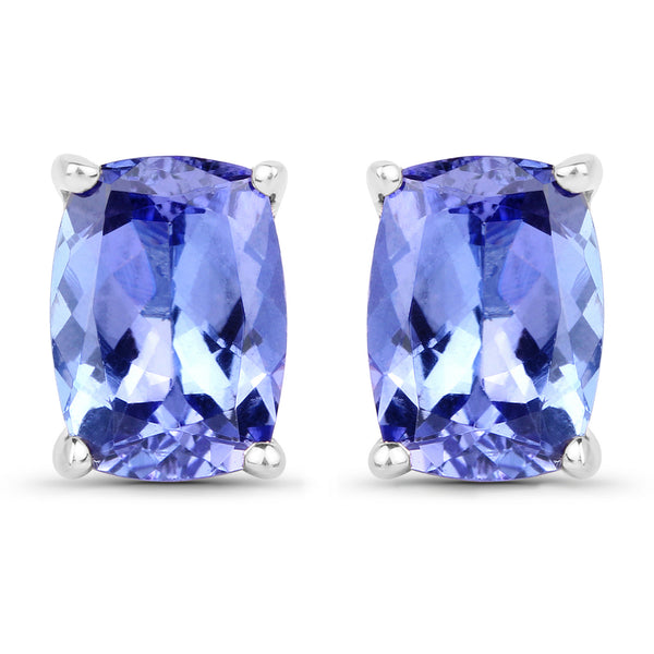 2.15 Carat Genuine Tanzanite 14K White Gold Earrings