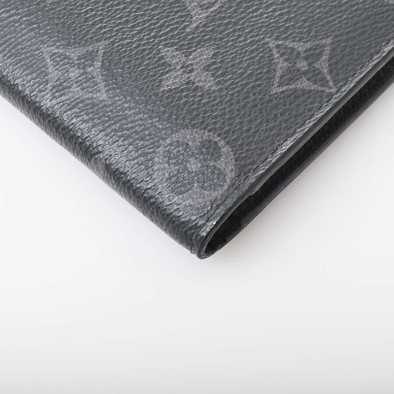 LOUIS VUITTON eclipse Brazza bi-fold wallet black PVC leather