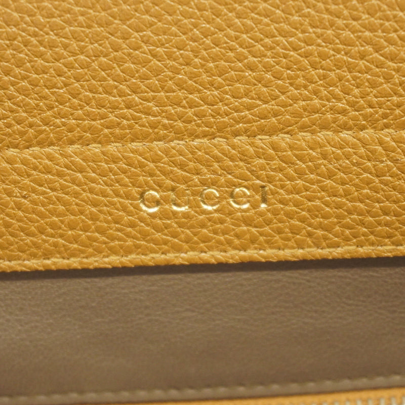 Auth Gucci 569712 Womens Leather Handbag Brown