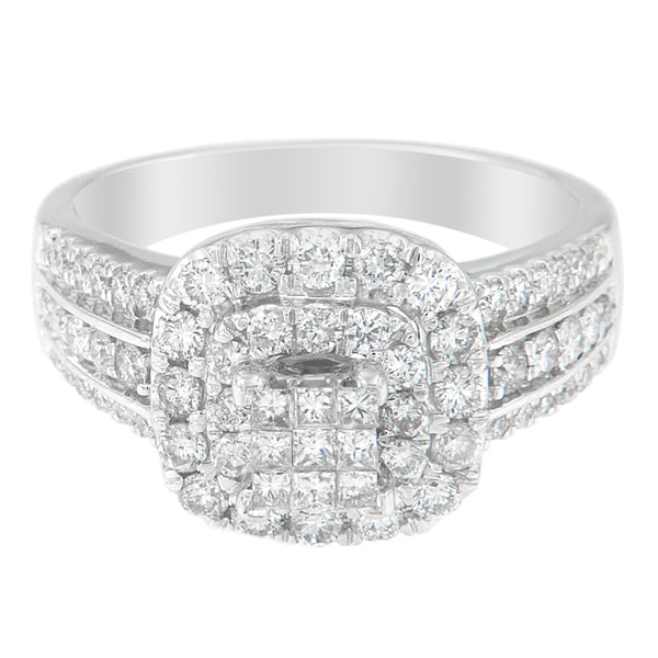 14K White Gold Diamond Vintage Ring (1 cttw, H-I Color, I1-I2 Clarity)