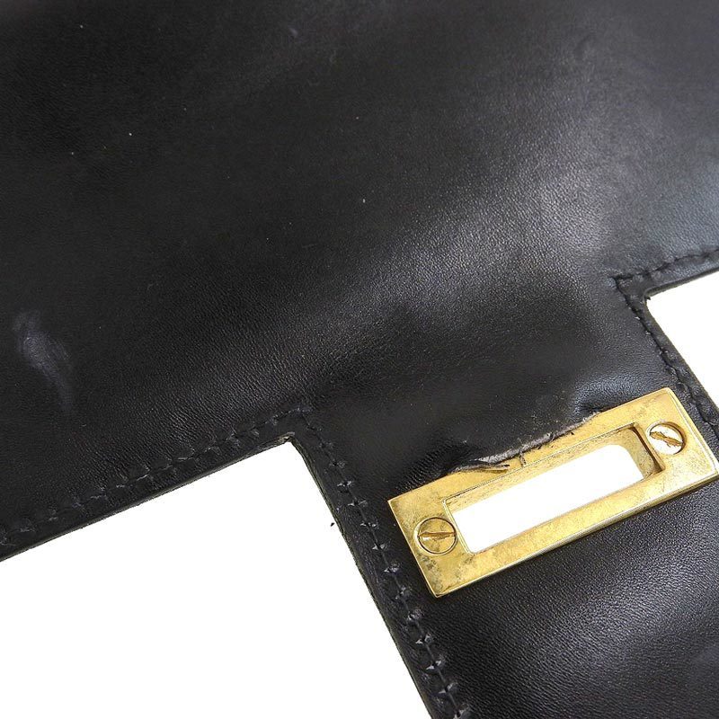 Celine Shoulder Bag Leather Black