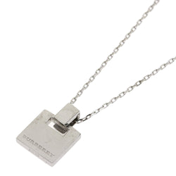 Burberry Plate Necklace K18 White Gold Ladies BURBERRY