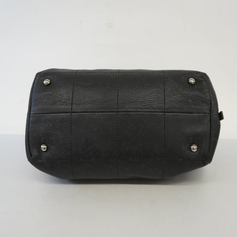 Auth Chanel Caviar Skin Handbag Womens Caviar Leather Handbag Black