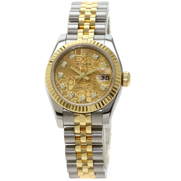 Rolex 179173G Datejust 10P Diamond Computer Watch Stainless Steel / SSxK18YG Ladies ROLEX