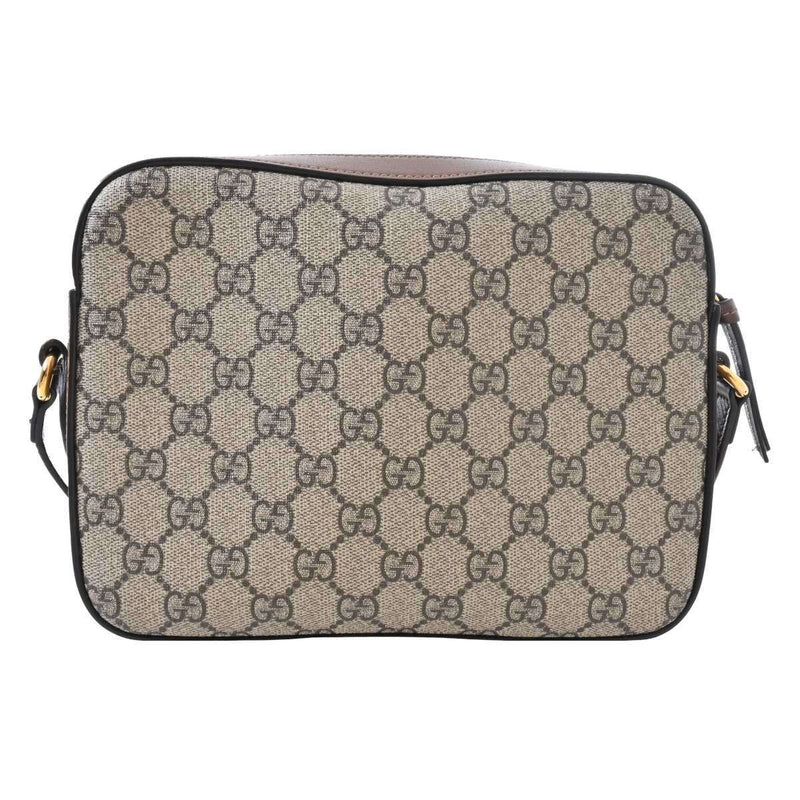 Gucci Horsebit Womens PVC Shoulder Bag Brown