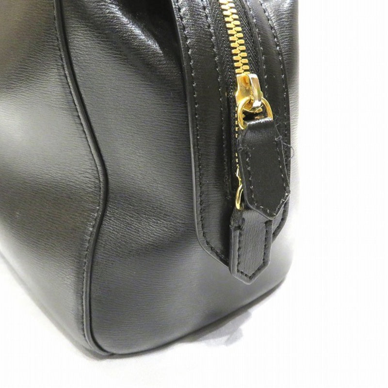 Emporio Armani Black Leather Bag Handbag Ladies