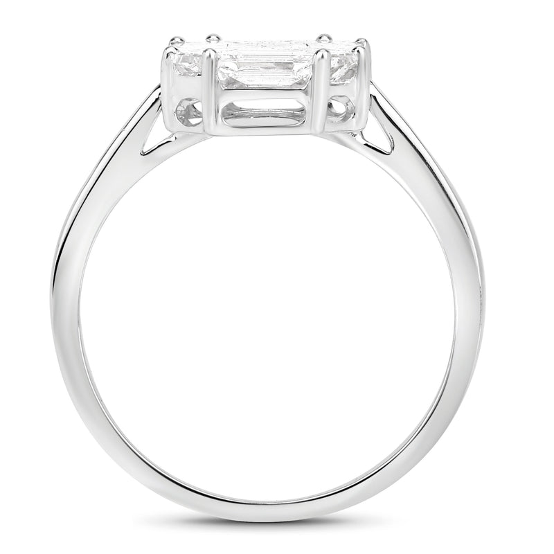 1.08 Carat Genuine White Diamond 18K White Gold Ring (G-H Color, VS-SI Clarity)