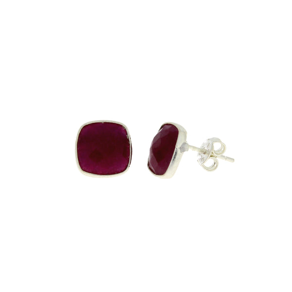 Natural Misc Color Stone Earrings Sterling Silver