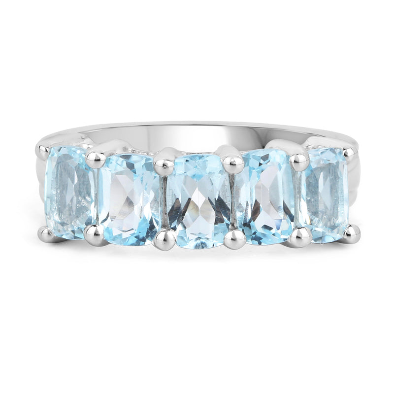 3.00 Carat Genuine Blue Topaz .925 Sterling Silver Ring