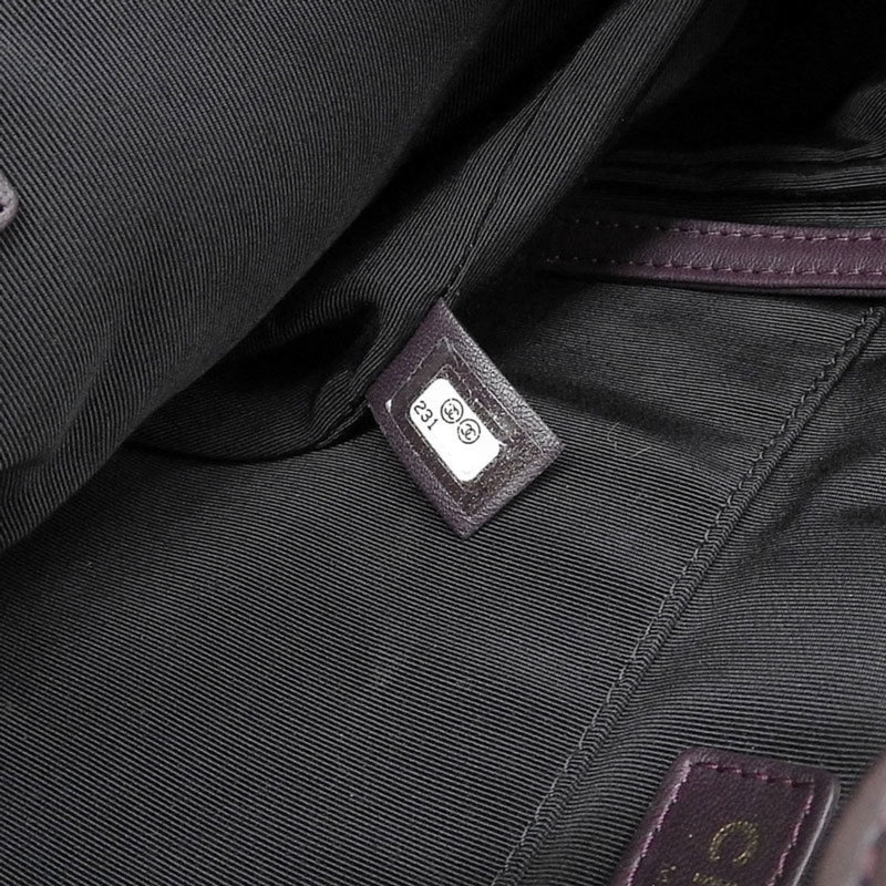 Chanel Matelasse Leather Shoulder BagTote Bag Purple