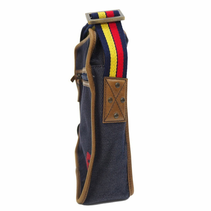 FENDI Fendi denim shoulder bag 7VA152 navy