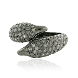 1.86 ct Pave Diamond Designer Ring .925 Sterling Silver Jewelry