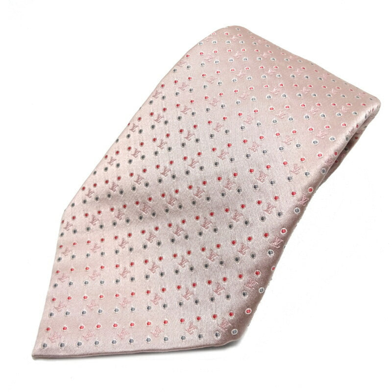 Louis Vuitton Tie L Size Men's M78765 100% Silk Pink