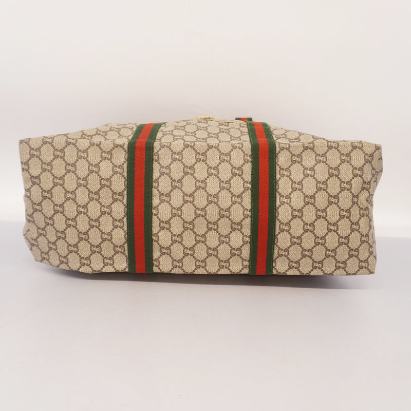 Auth Gucci Sherry Line Tote Bag WomenMenUnisex GG Plus Tote Bag Beige