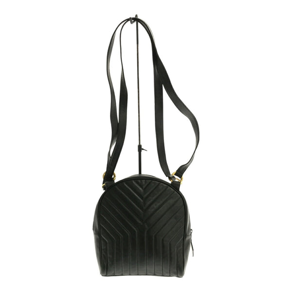 YVES SAINT LAURENT Yves Saint Laurent VINTAGE Shoulder Bag Black Y Quilted Handbag Leather Ladies