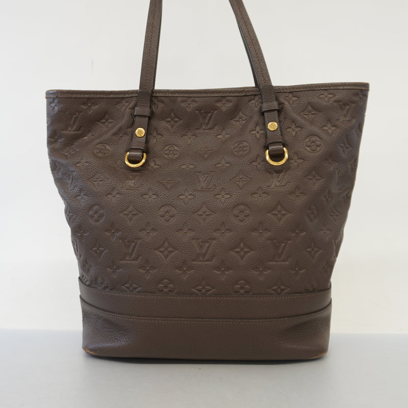 Auth Louis Vuitton Monogram Empreinte M93237 Womens Shoulder BagTote Bag Earth