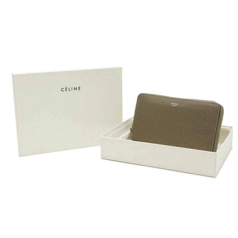 CELINE Celine Large Multifunction Wallet Leather SOURIS Greige Yellow 105003XFL 09SO
