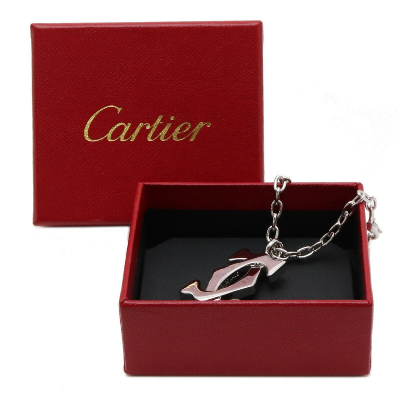 Cartier 2C Motif Charm Bag Keychain Silver Color T220190
