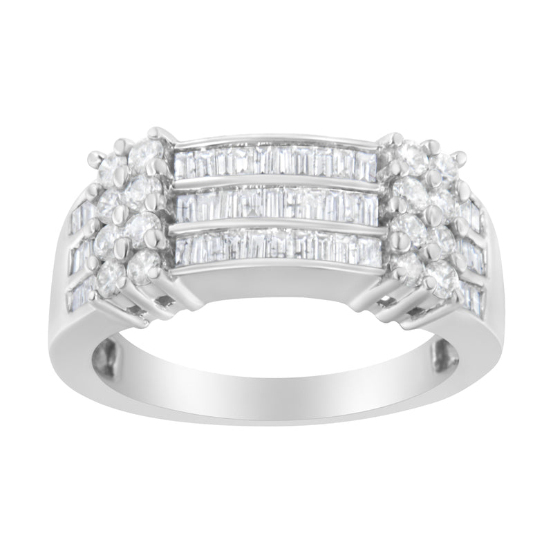 14kt White Gold 1ct TDW Diamond Modern Band Ring (H-ISI2-I1)