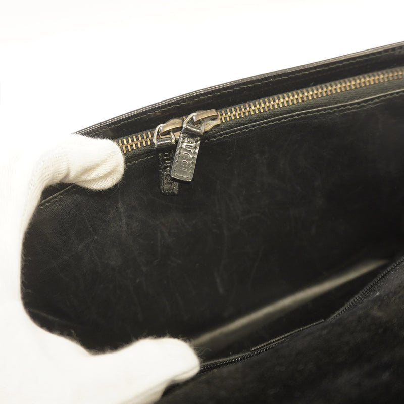 Auth Gucci Shoulder Bag Sherry 001 3248 Patent Leather Black