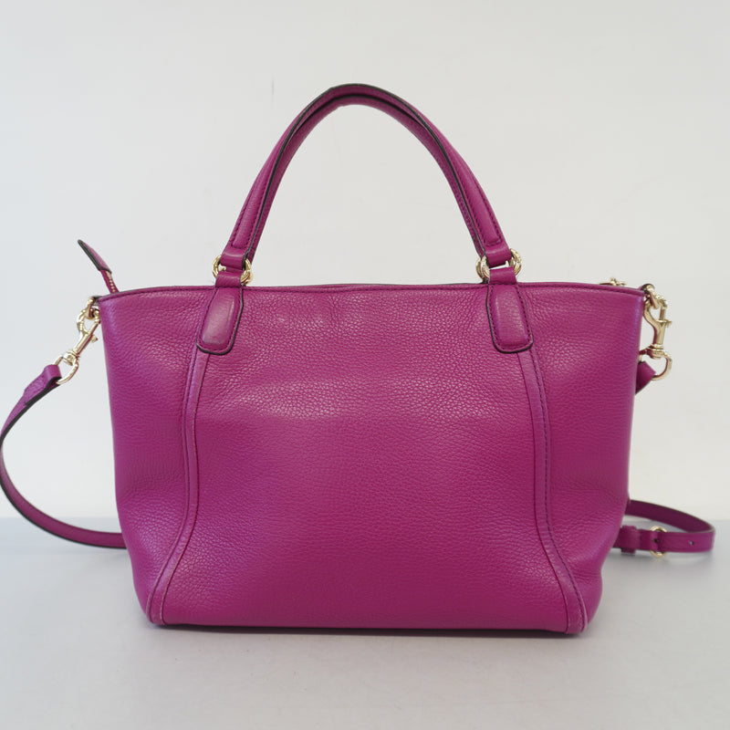 Auth Gucci Soho 2way Bag 369176 Womens Leather HandbagShoulder Bag Pink